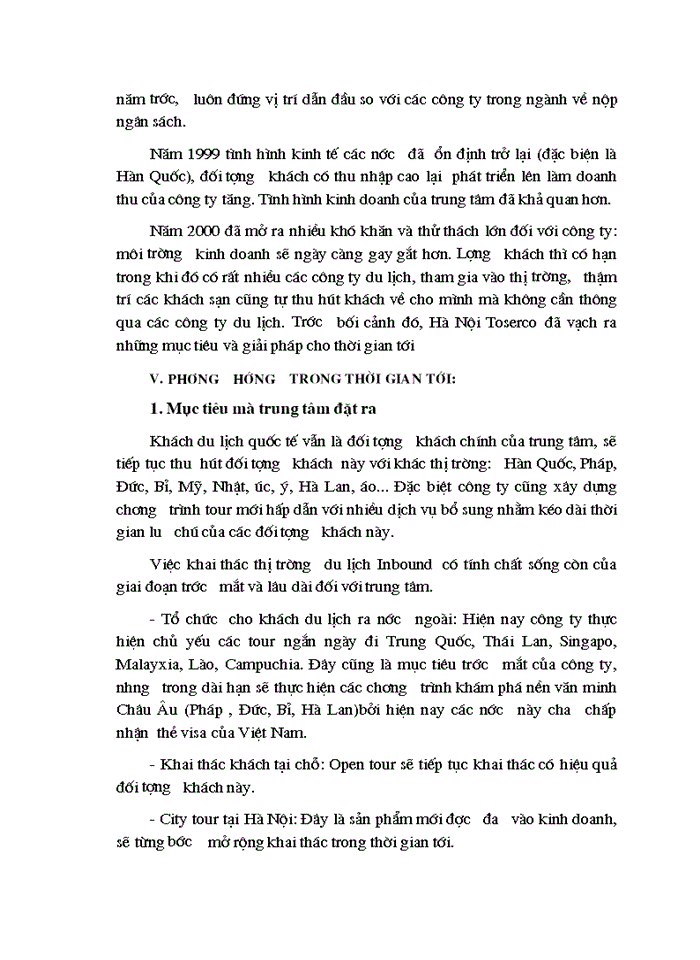 image for page Quá trình hình thành và phát triển công ty du lịch dịch vụ Hà Nội