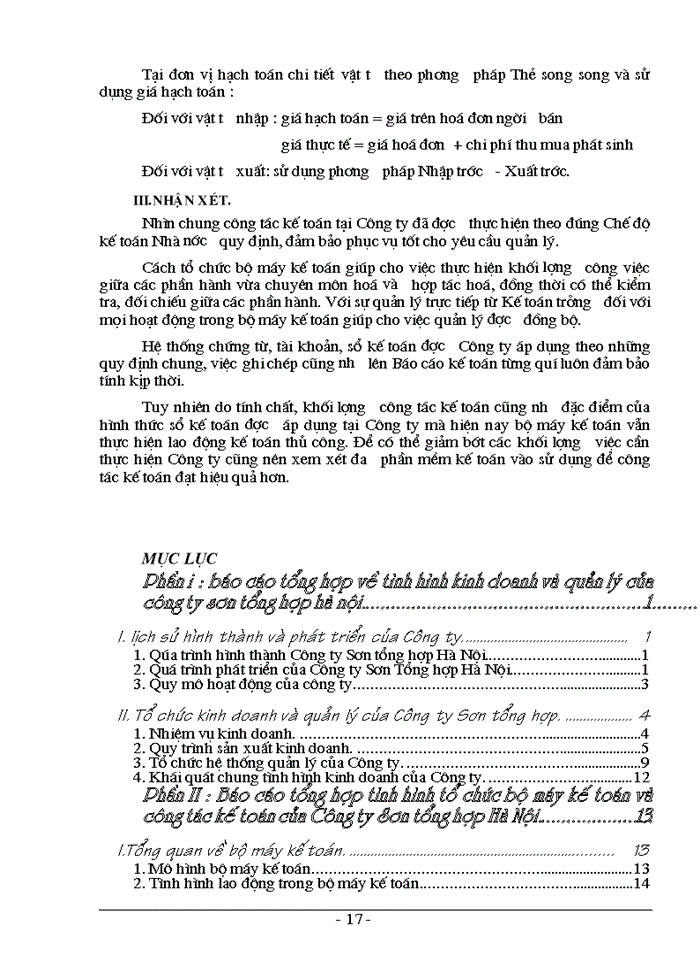 image for page báo cáo tổng hợp về tình hình kinh doanh và quản lý của công ty sơn tổng hợp hà nội