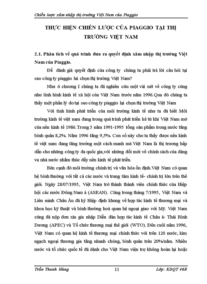 image for page Chiến lược xâm nhập thị trường Việt Nam của Piaggio