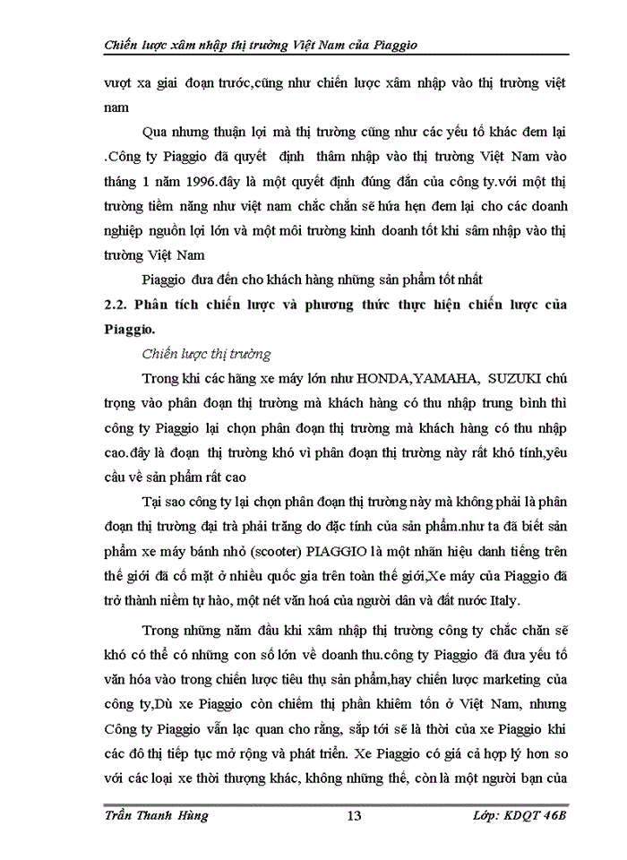 image for page Chiến lược xâm nhập thị trường Việt Nam của Piaggio