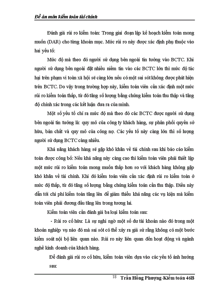 image for page Thực trạng của đánh giá trọng yếu và rủi ro trong giai đoạn lập kế hoạch kiểm toán BCTC tại một số công ty kiểm toán Việt Nam