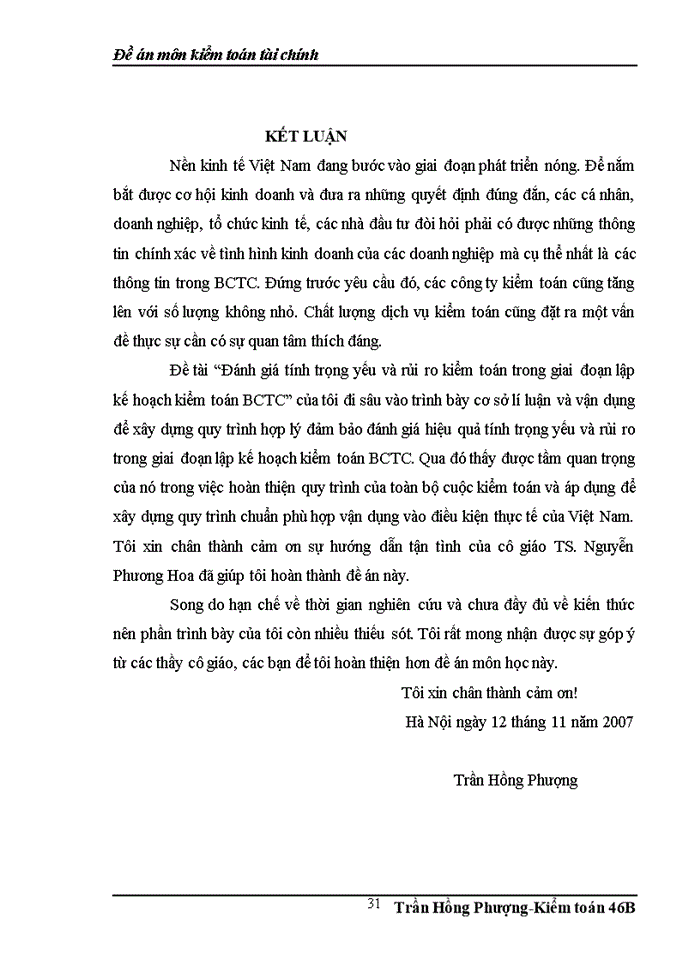 image for page Thực trạng của đánh giá trọng yếu và rủi ro trong giai đoạn lập kế hoạch kiểm toán BCTC tại một số công ty kiểm toán Việt Nam