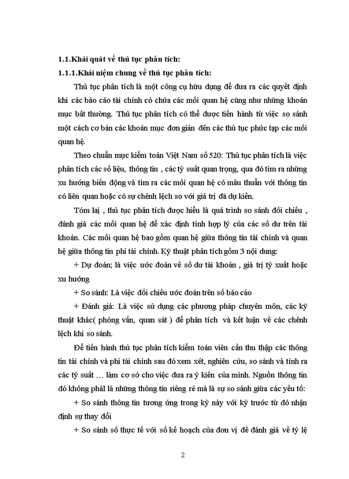 image for page Thủ tục phân tích trong giai đoạn lập kế hoạch kiểm toán