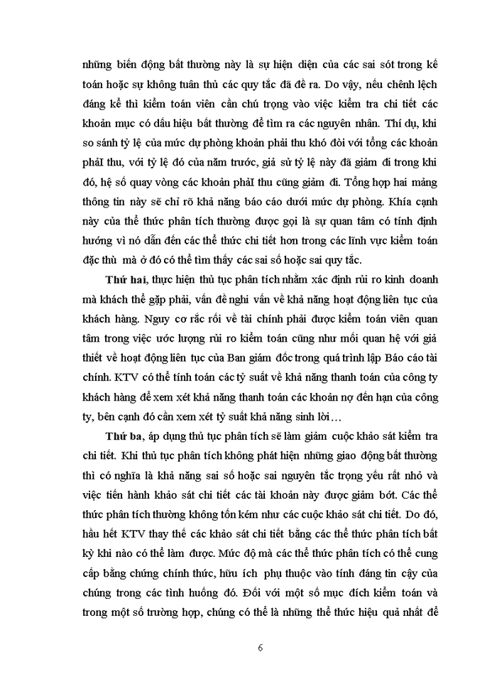 image for page Thủ tục phân tích trong giai đoạn lập kế hoạch kiểm toán