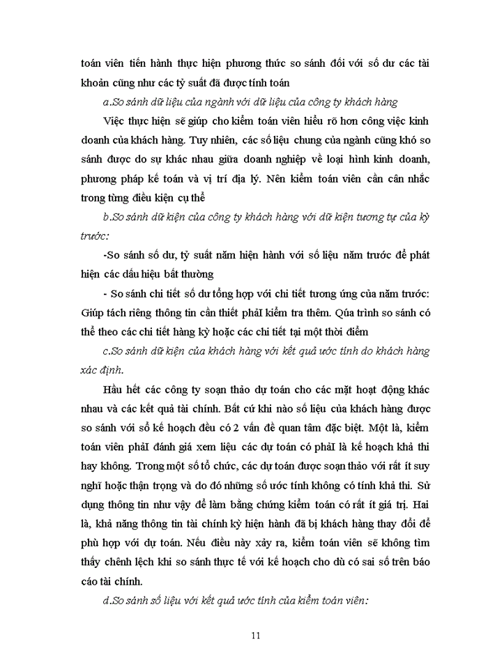 image for page Thủ tục phân tích trong giai đoạn lập kế hoạch kiểm toán