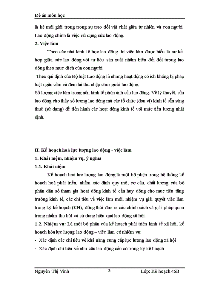 image for page Cơ sở lí luận về kế hoạch lao động - việc làm