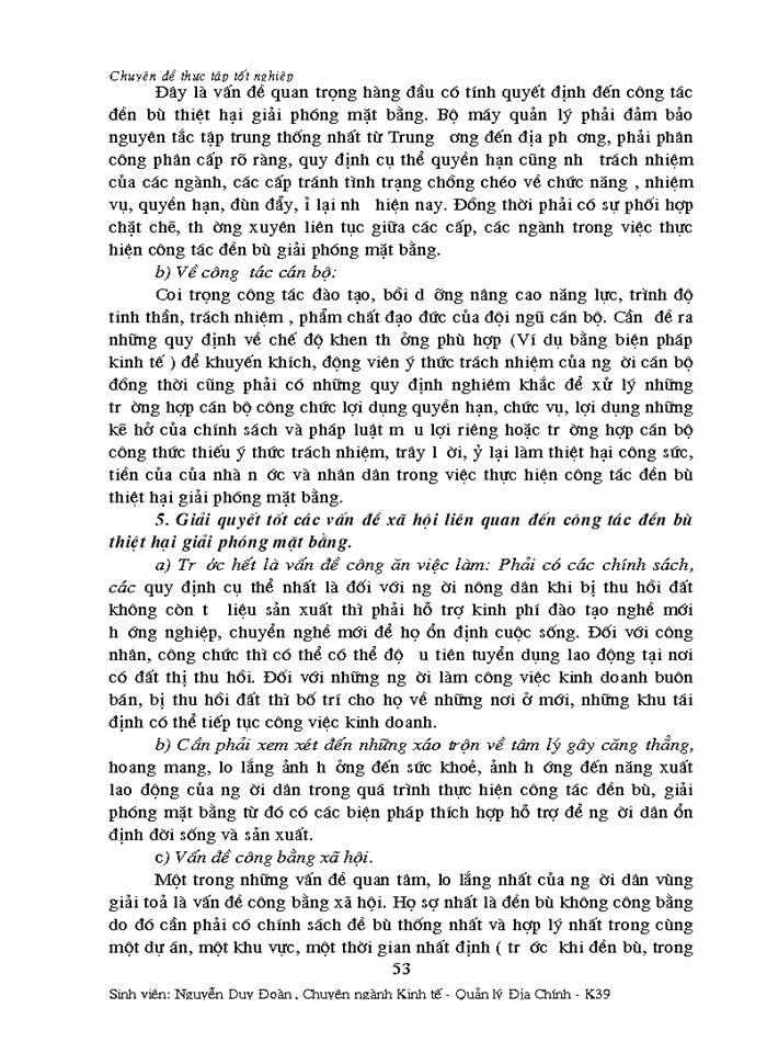 image for page Một số vấn đề về công tác đền bù thiệt hại giải phóng mặt bằng ở thành phố HÀ NỘI