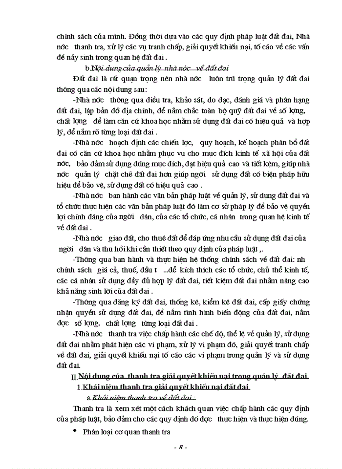 image for page Thực trạng công tác thanh tra giải quyết khiếu nại trong quản lý đất đai tại sở Địa Chính Hà Tây