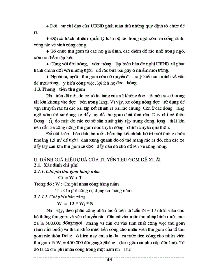 image for page Đề xuất và đánh giá việc thiết lập tuyến thu gom chất thải rắn Cho xã Phong Khê
