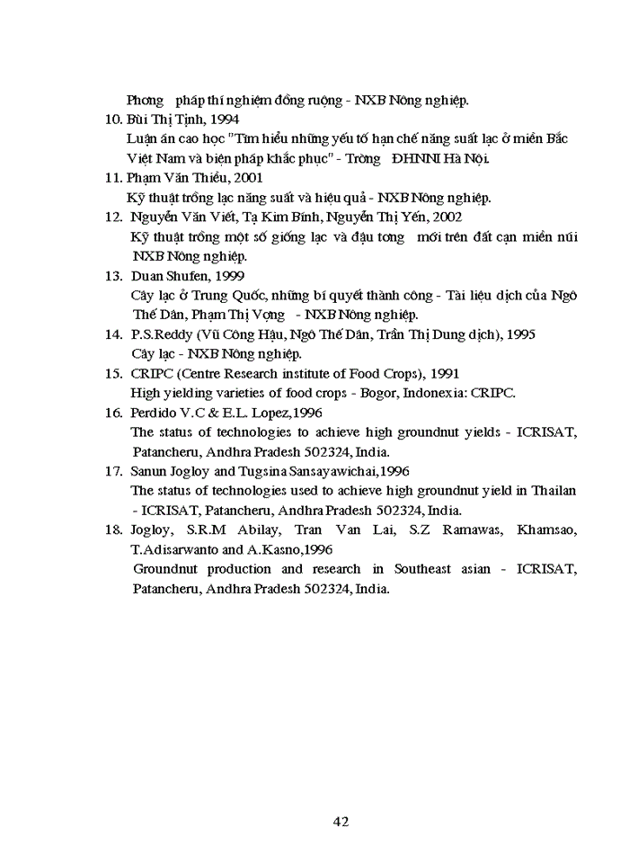 image for page So sánh một số giống lạc trong điều kiện vụ thu 2002 trên đất Gia Lâm - Hà Nội