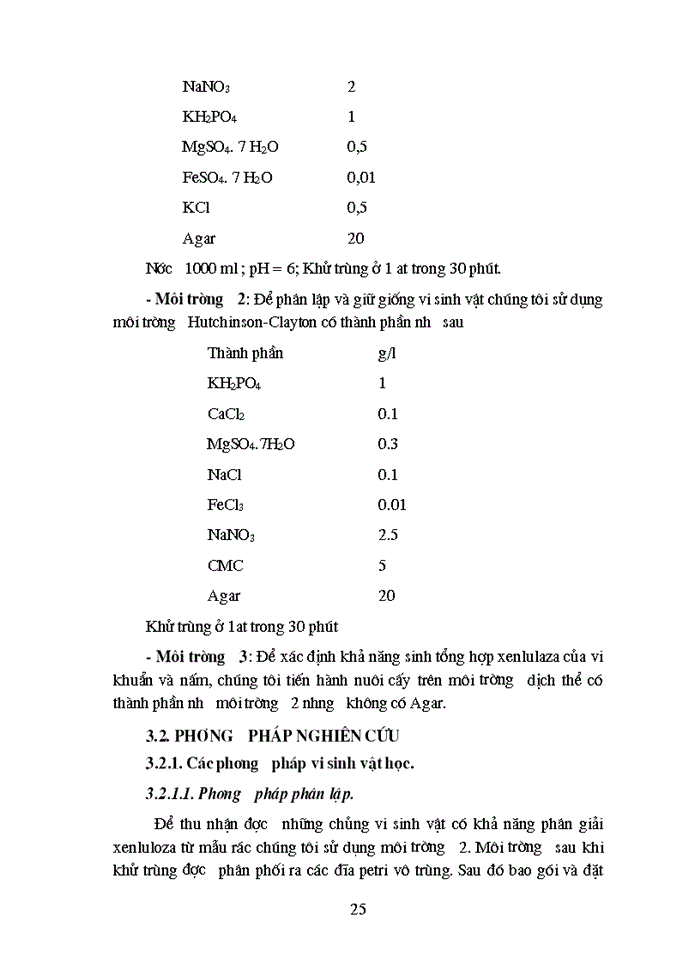 image for page Phân lập, tuyển chọn và nghiên cứu các yếu tố ảnh hưởng đến khả năng sinh tổng hợp xenlulaza của một số chủng vi sinh vật nhằm ứng dụng xử lý phế thải ligno-xenluloza