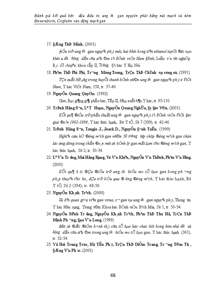 image for page Đánh giá kết quả bước đầu điều trị ung thư gan nguyên phát bằng nút mạch và tiêm Doxorubicin, Cisplatin vào động mạch gan