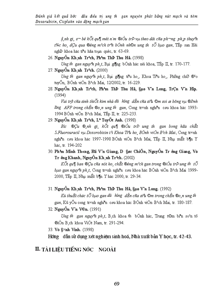image for page Đánh giá kết quả bước đầu điều trị ung thư gan nguyên phát bằng nút mạch và tiêm Doxorubicin, Cisplatin vào động mạch gan