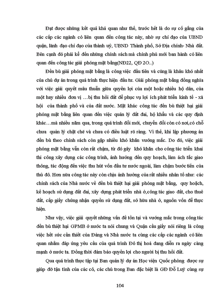 image for page Thực trạng và giải pháp hoàn thiện công tác đền bù thiệt hại GPMB ở quận cầu giấy- Thành phố Hà Nội qua dự án nâng cấp, cải tạo và xây dựng Học viện Quốc phòng