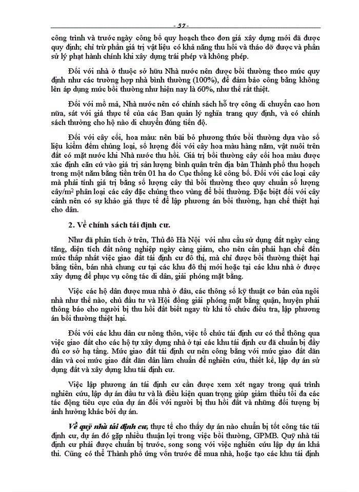 image for page Hoàn thiện chính sách bồi thường thiệt hại khi Nhà nước thu hồi đất trên địa bàn Thành phố Hà Nội