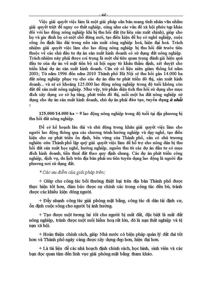 image for page Hoàn thiện chính sách bồi thường thiệt hại khi Nhà nước thu hồi đất trên địa bàn Thành phố Hà Nội