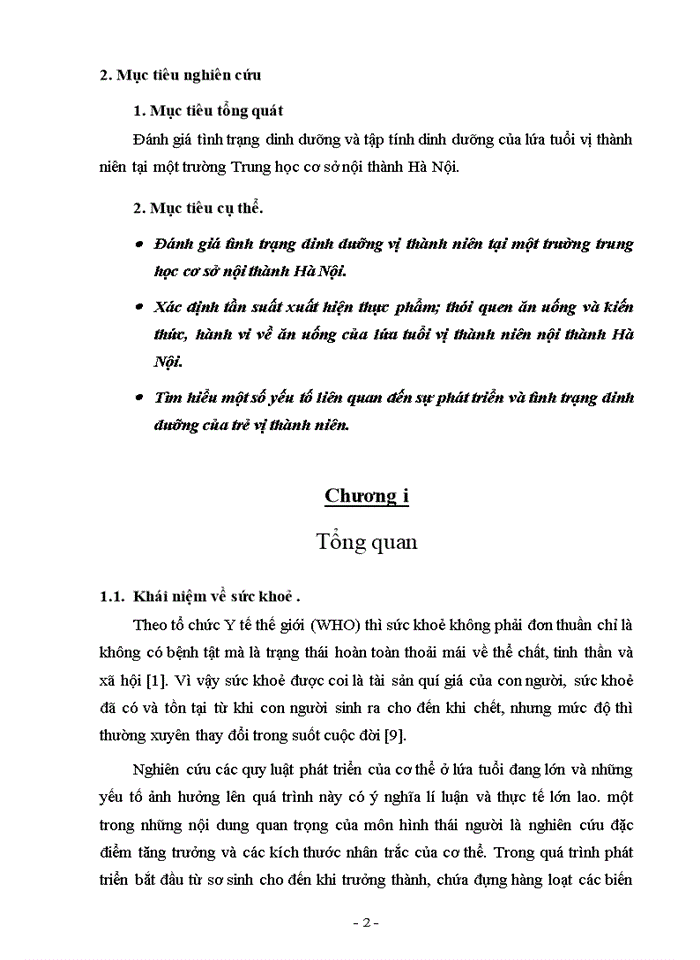 image for page Đánh giá tình trạng dinh dưỡng và tập tính dinh dưỡng của lứa tuổi vị thành niên tại một trường Trung học cơ sở nội thành Hà Nội