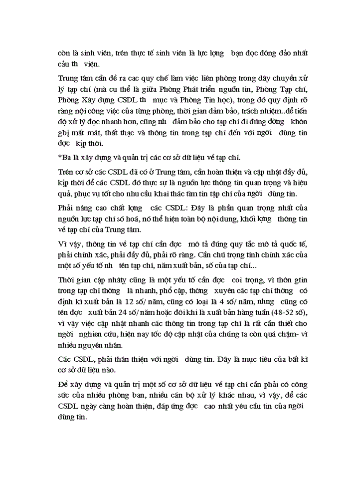 image for page Tổ chức khai thác và sử dụng nguồn tạp chí tại Trung tâm Thông tin Tư liệu khoa học và Công nghệ