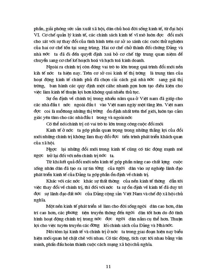 image for page Mối quan hệ giữa kinh tế và chính trị trong công cuộc đổi mới ở nước ta hiện nay