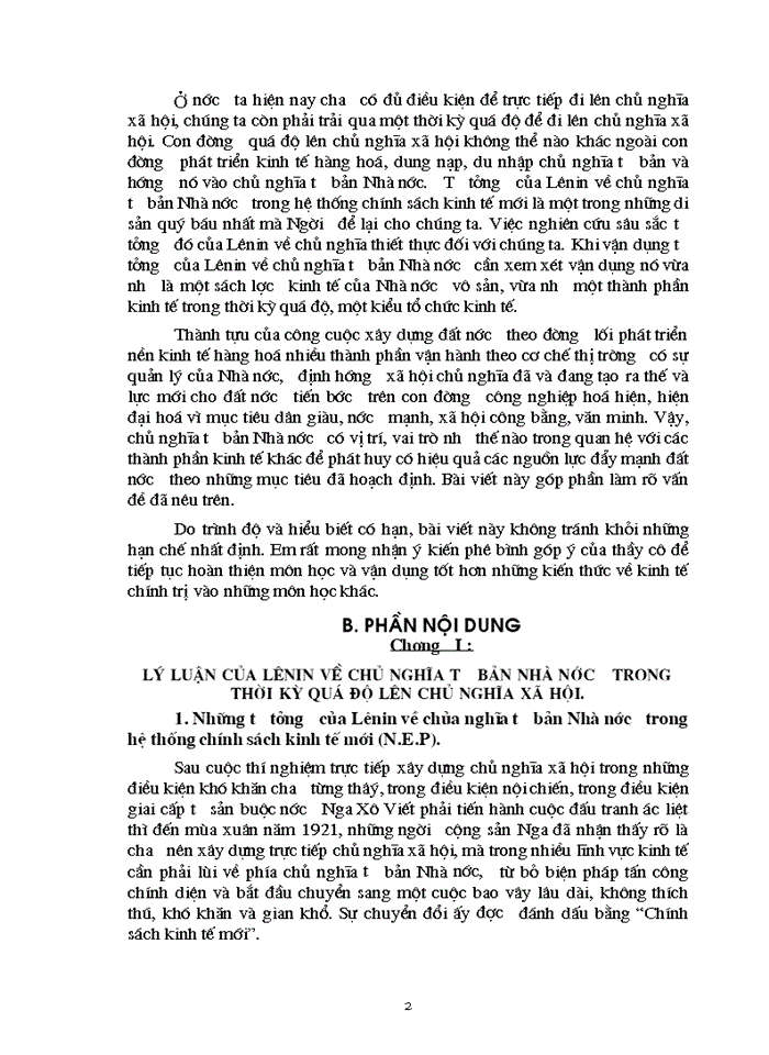 image for page Lý luận của lê nin về chủ nghĩa tư bản nhà nước trong thời kỳ quá độ lên chủ nghĩa xã hội và sự vận dụng lý luận đó ở việt nam hiện nay