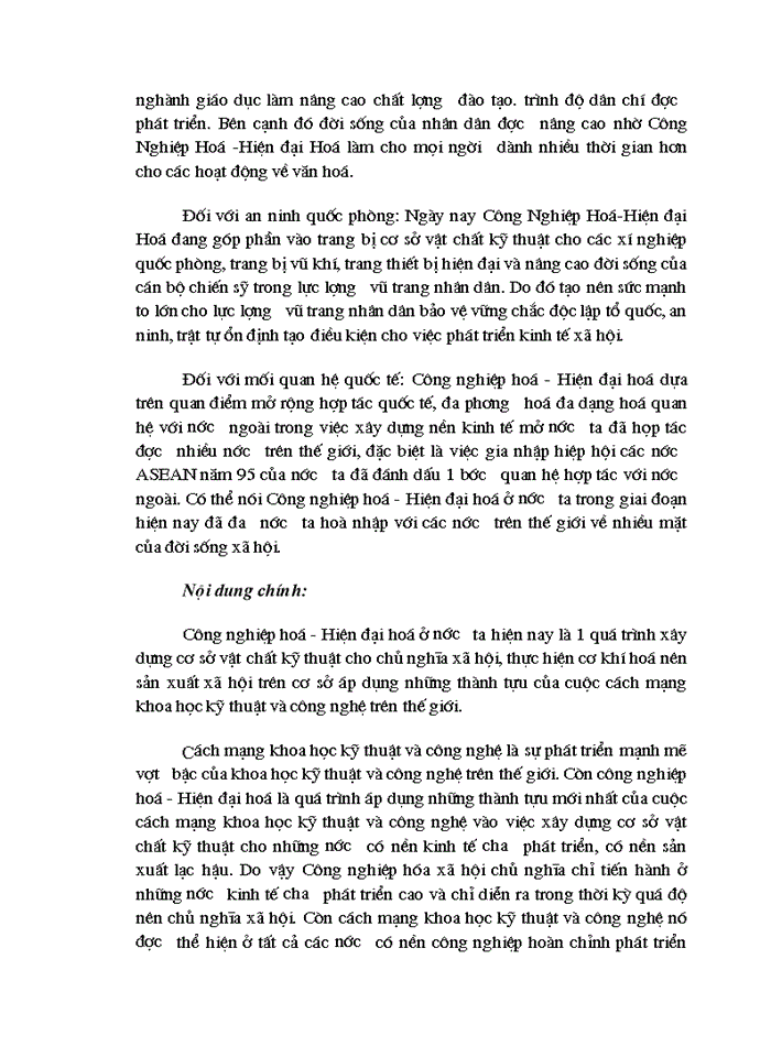 image for page Công nghiệp hoá-hiện đại hoá đất nước