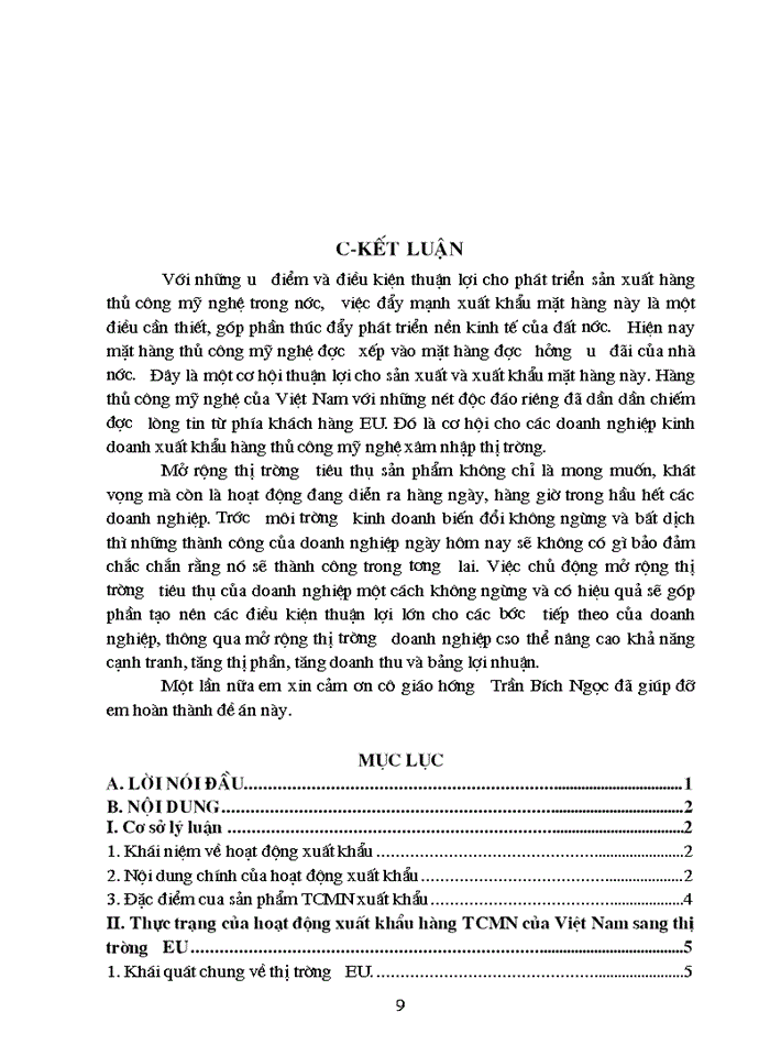 image for page Thực trạng của hoạt động xuất khẩu hàng TCMN của Việt Nam sang thị trường EU