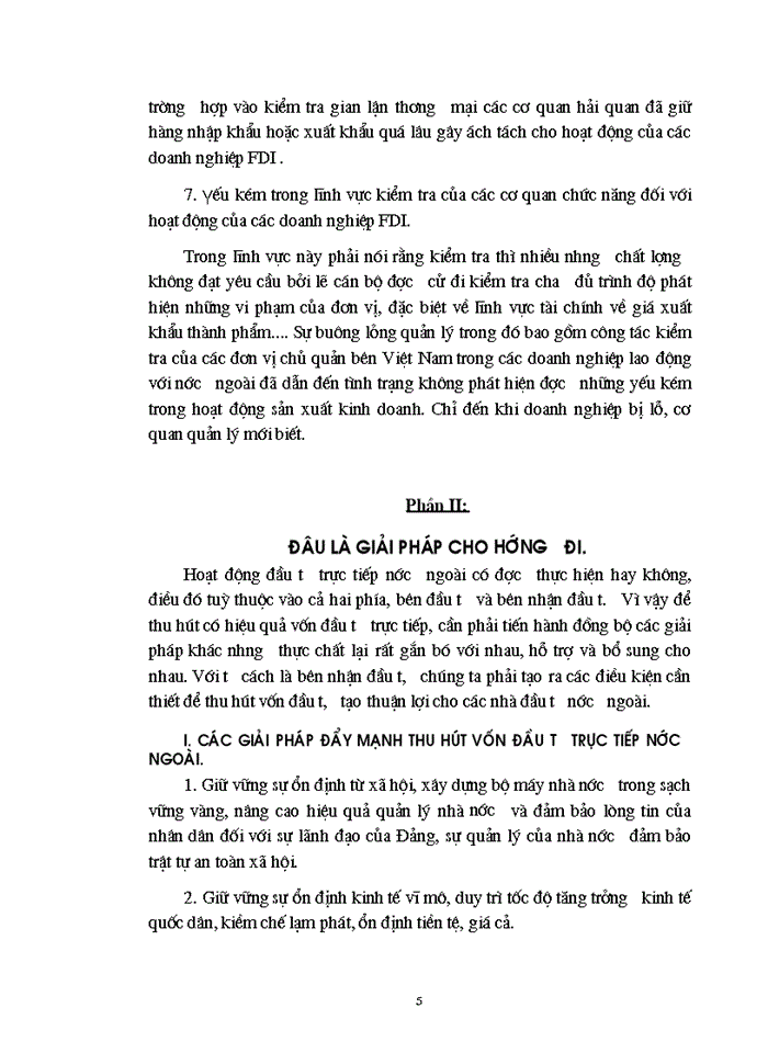 Các giải pháp nâng cao hiệu quả sử dụng vốn đầu tư FDI
