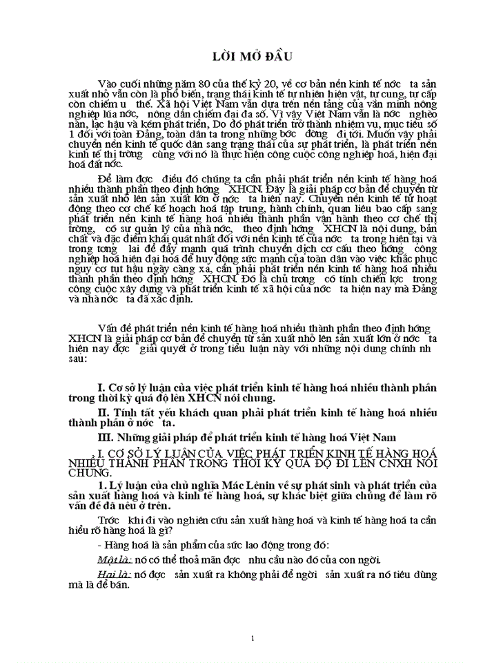 image for page Tính tất yếu khách quan phải phát triển kinh tế hàng hoá nhiều thành phần ở nước ta