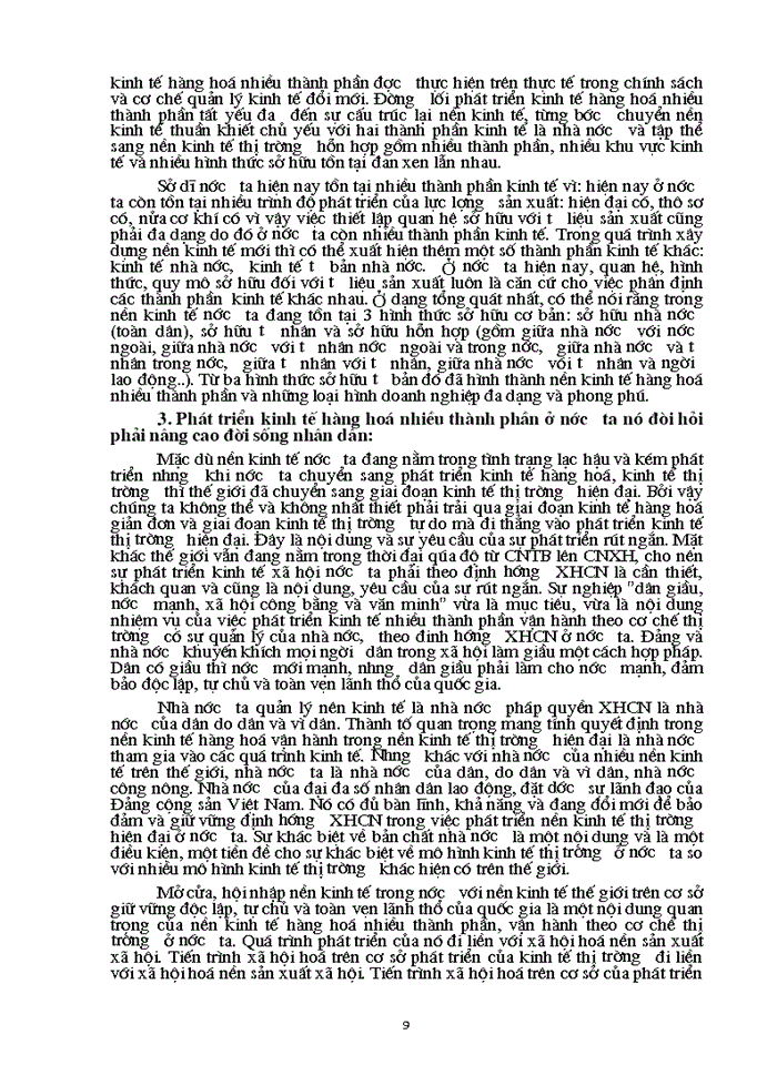 image for page Tính tất yếu khách quan phải phát triển kinh tế hàng hoá nhiều thành phần ở nước ta