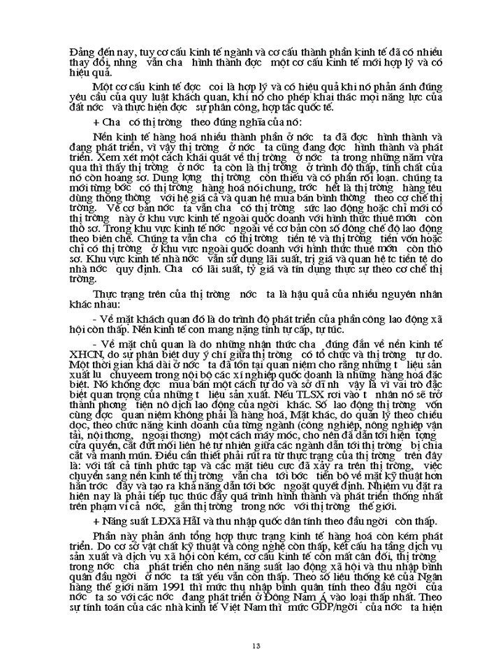 image for page Tính tất yếu khách quan phải phát triển kinh tế hàng hoá nhiều thành phần ở nước ta