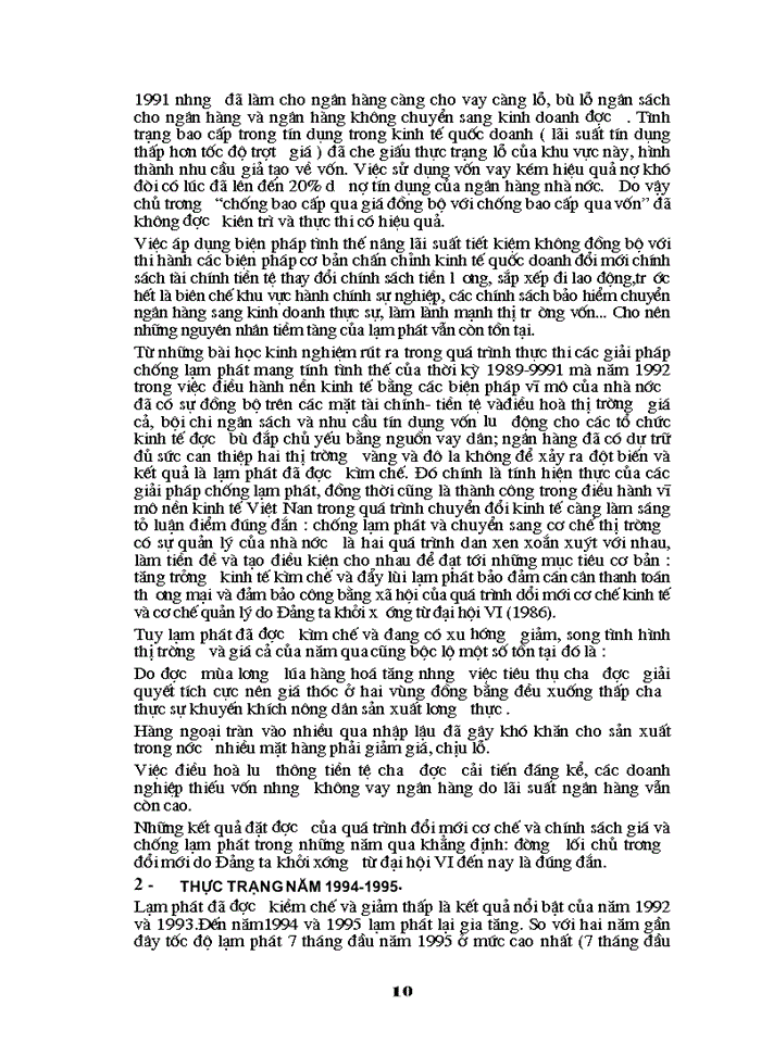 image for page vận dụng lý luận về lạm phát để phân tích chích sách quản lý tiền tệ chống lạm phát của chính phủ việt nam .tình trạng thiểu phát hiện nay có hạI gì ? giảI pháp khắc phục