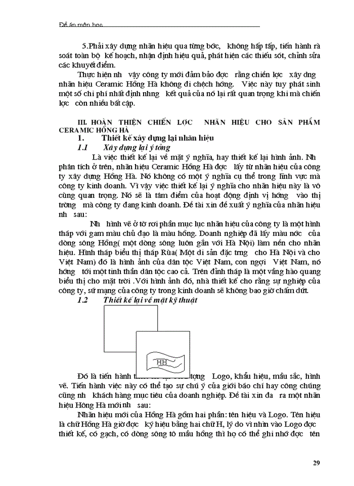 image for page Một số giải pháp nhằm hoàn thiện chiến lược xây dựng nhãn hiệu ceramic Hồng Hà