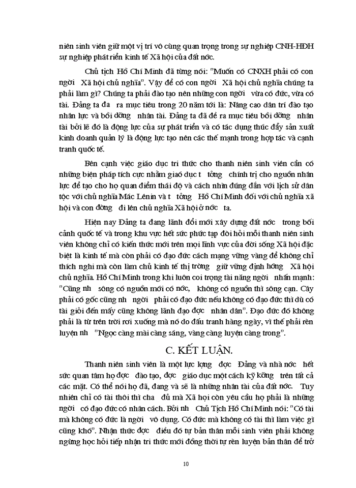 image for page Vận dụng quy luật thống nhất và đấu tranh của các mặt đối lập để phân tích vai trò của thanh niên sinh viên trong quá trình CNH-HĐH ở nước ta hiện nay