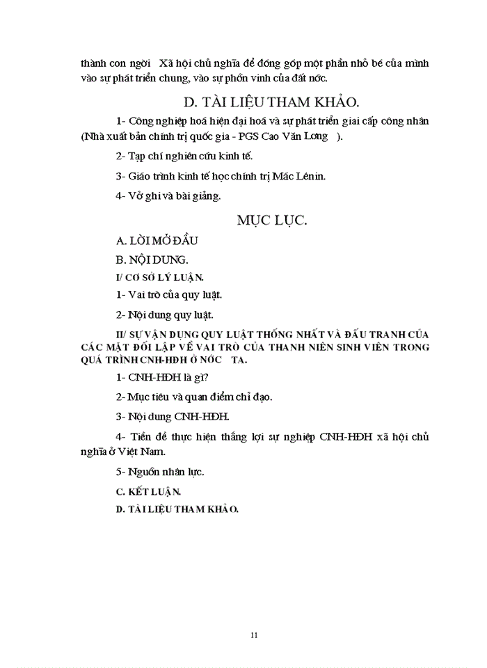 image for page Vận dụng quy luật thống nhất và đấu tranh của các mặt đối lập để phân tích vai trò của thanh niên sinh viên trong quá trình CNH-HĐH ở nước ta hiện nay