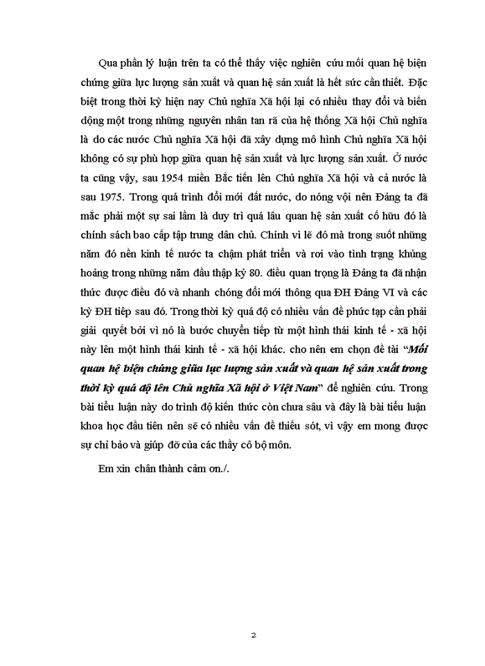 image for page Mối quan hệ biện chứng giữa lực lượng sản xuất và quan hệ sản xuất trong thời kỳ quá độ lên Chủ nghĩa Xã hội ở Việt Nam