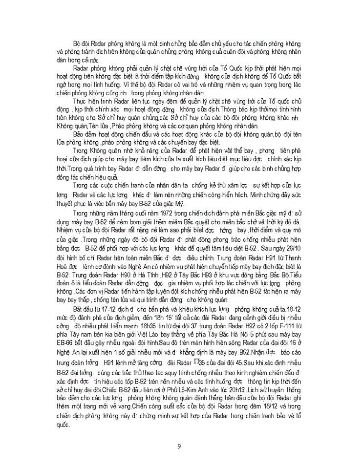 image for page Vai trò của rađa phòng không trong tác chiến phòng không và trong chiến tranh công nghệ cao