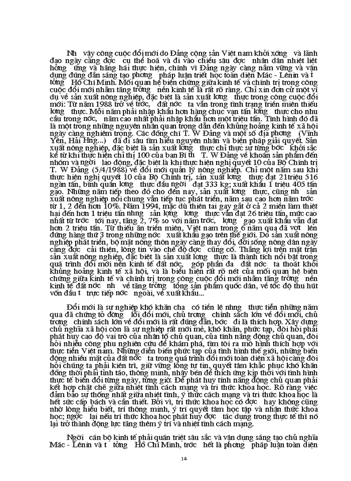 image for page Mối quan hệ biện chứng giữa vật chất và ý thức trong nền kinh tế ở nước ta hiện nay