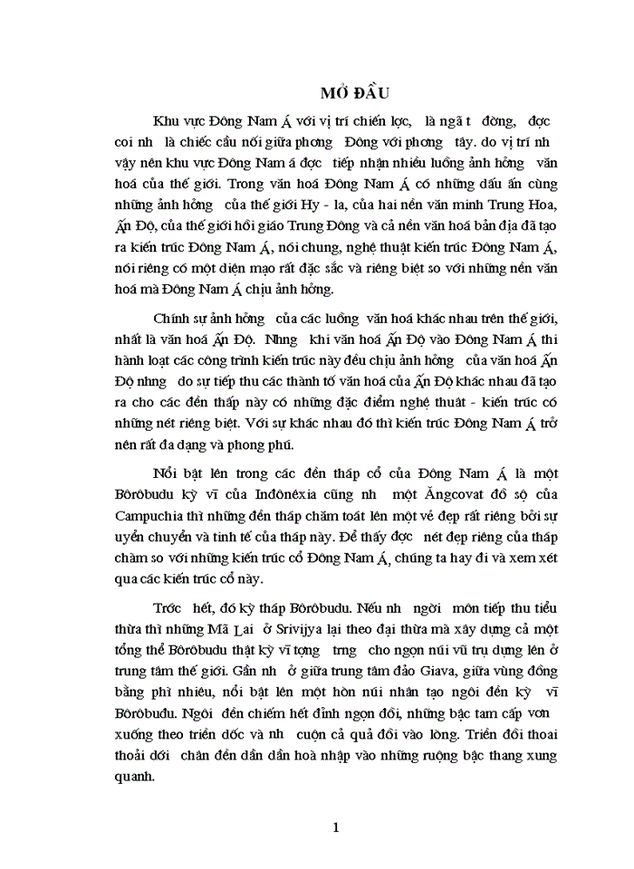 image for page Hãy phân tích những nét đẹp riêng của tháp chàm trong so sánh với những kiến trúc cổ ĐÔNG NAM Á