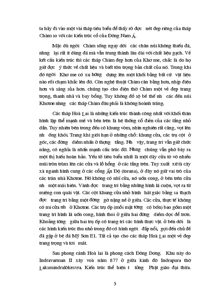 image for page Hãy phân tích những nét đẹp riêng của tháp chàm trong so sánh với những kiến trúc cổ ĐÔNG NAM Á