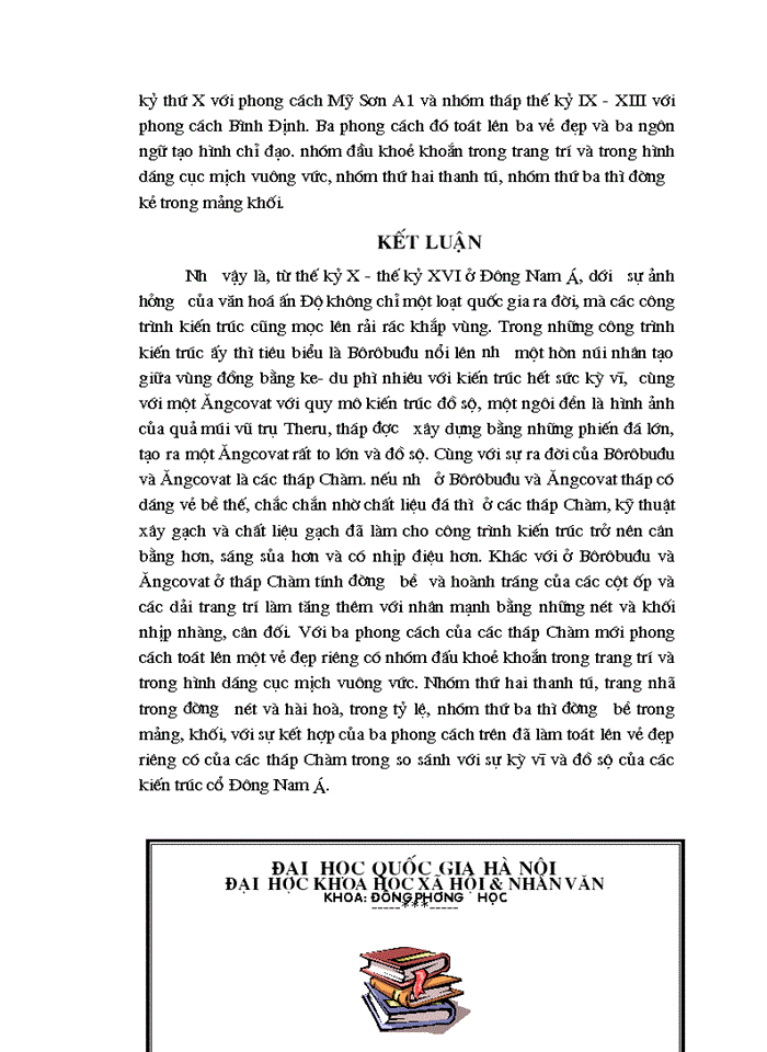 image for page Hãy phân tích những nét đẹp riêng của tháp chàm trong so sánh với những kiến trúc cổ ĐÔNG NAM Á