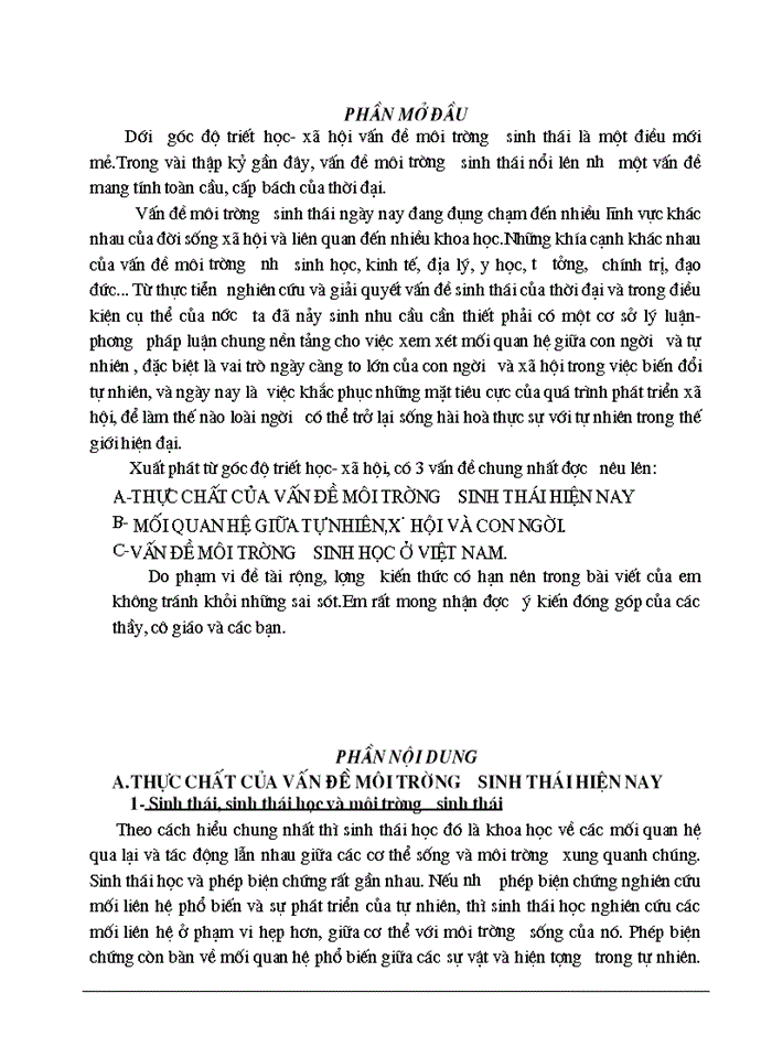 image for page Mối quan hệ giữa tự nhiên,xã hội và con người vấn đề môi trường sinh học ở VIỆT NAM