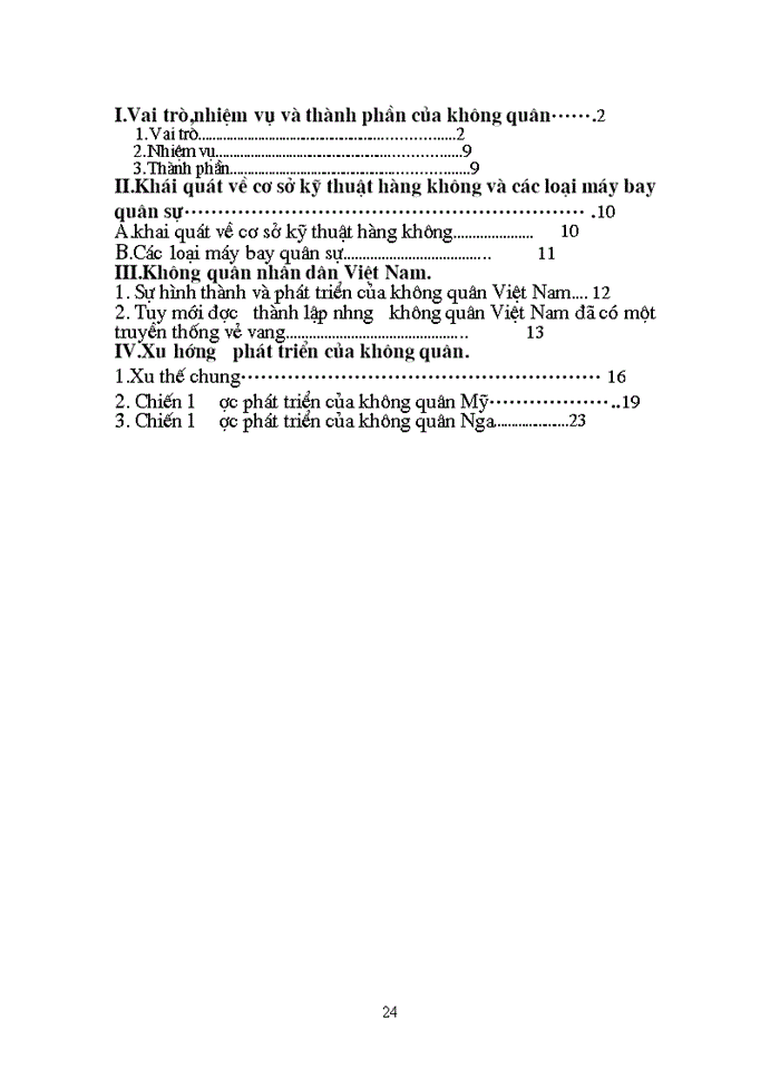 image for page Xu hướng phát triển của không quân