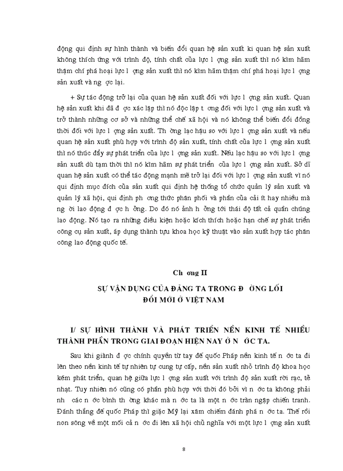 image for page Quan hệ biện chứng giữa lực lượng sản xuất và quan hệ sản xuất. Sự vận dụng của Đảng ta trong đường lối đổi mới ở Việt Nam