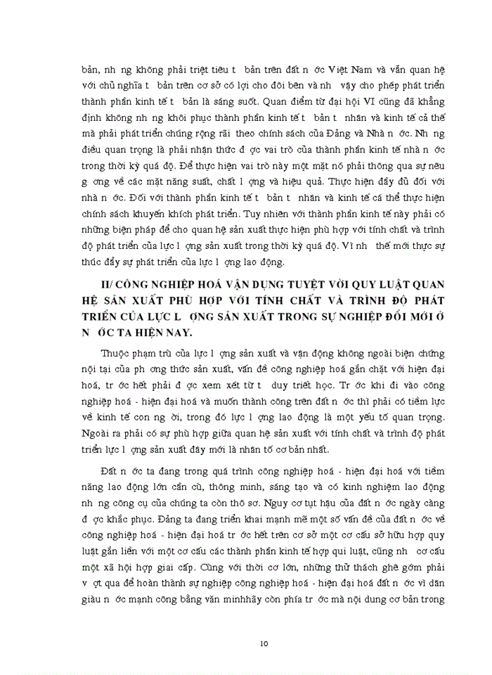 image for page Quan hệ biện chứng giữa lực lượng sản xuất và quan hệ sản xuất. Sự vận dụng của Đảng ta trong đường lối đổi mới ở Việt Nam