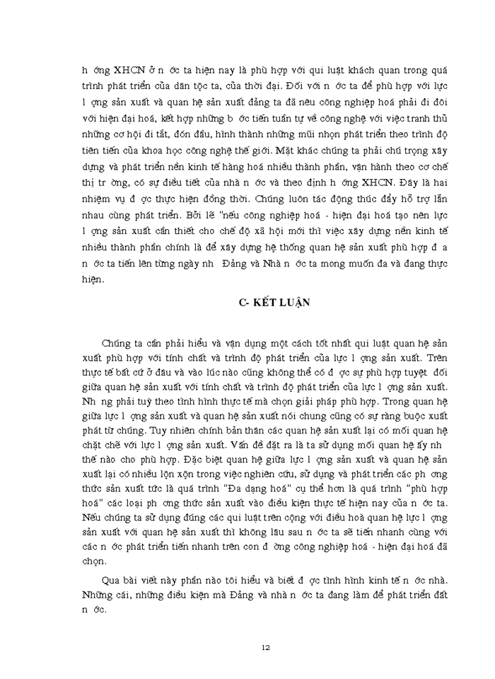 image for page Quan hệ biện chứng giữa lực lượng sản xuất và quan hệ sản xuất. Sự vận dụng của Đảng ta trong đường lối đổi mới ở Việt Nam