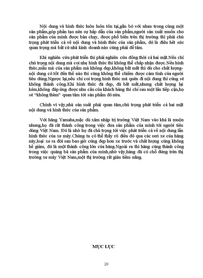 image for page Vận dụng phạm trù nội dung và hình thức áp dụng vào quá trình sản xuất kinh doanh trong việc phát triển xe máy trên thị trường việt nam