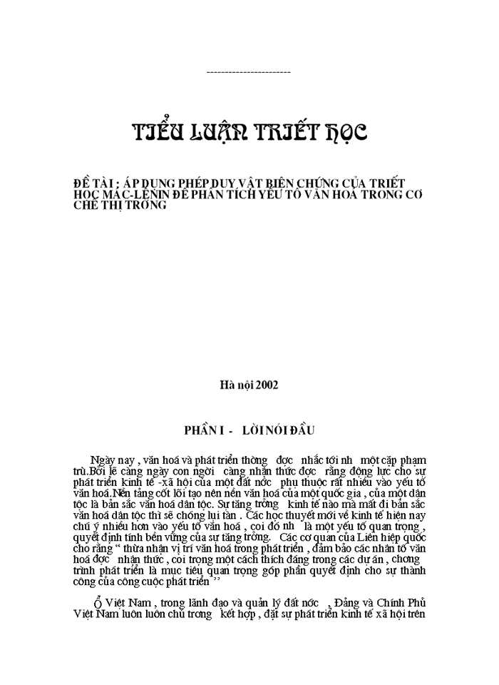 image for page Áp dụng phép duy vật biện chứng của triết học mác-lênin để phân tích yếu tố văn hoá trong cơ  chế thị trường