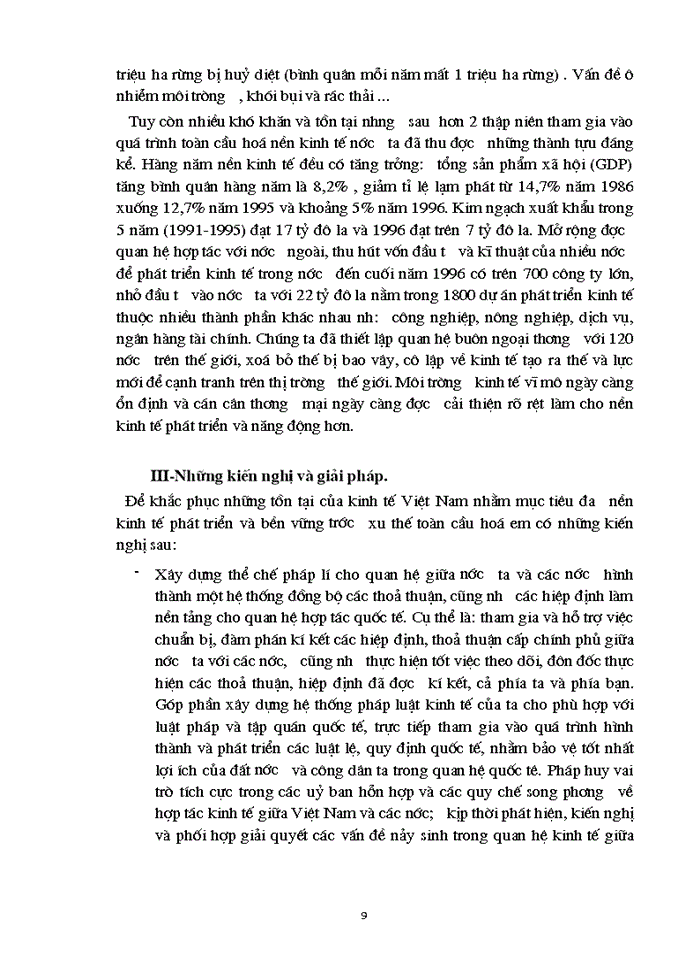 image for page Vận dụng nguyên lý triết học để phân tích, làm rõ thực trạng của nền kinh tế  Việt Nam trước xu thế toàn cầu hoá