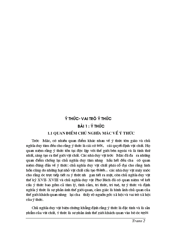 Ý thức, vai trò của ý thức