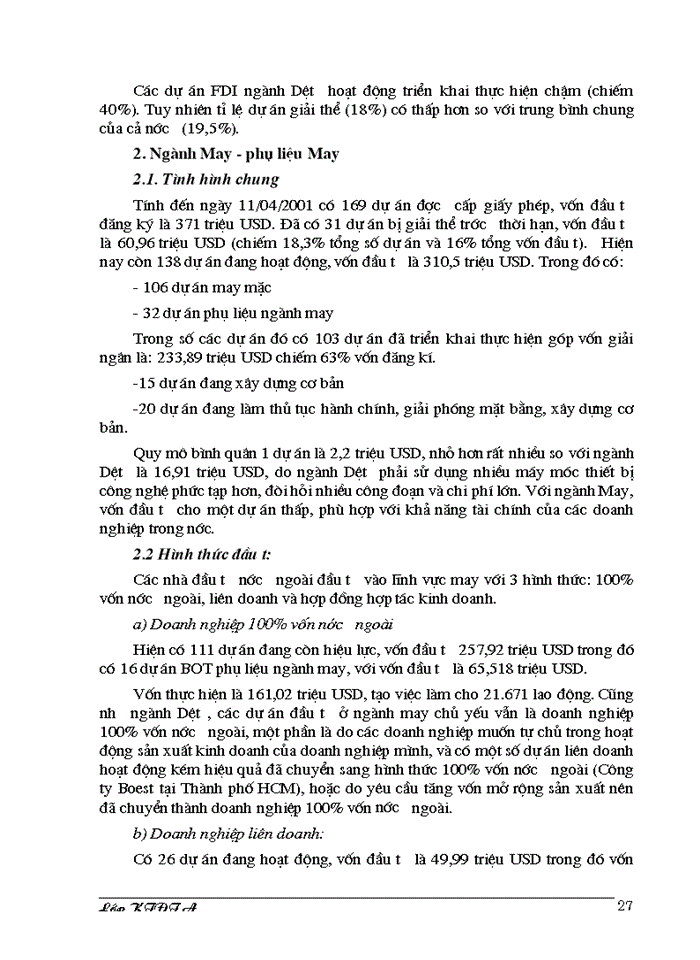 image for page Một số giải pháp nhằm nâng cao năng lực quản lý Nhà nước đối với hoạt động đầu tư trực tiếp nước ngoài trong lĩnh vực Dệt - May